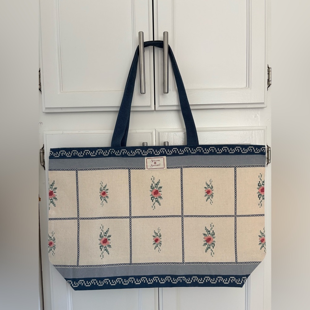 Sézane x Baziszt Floral Canvas Tote Bag
